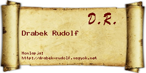 Drabek Rudolf névjegykártya