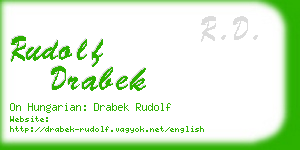 rudolf drabek business card